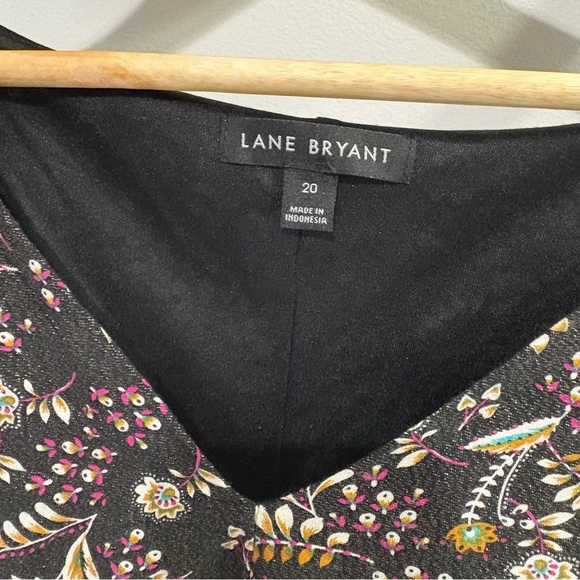 Lane Bryant Lined Floral Peplum Blouse Plus Size - Picture 6 of 11
